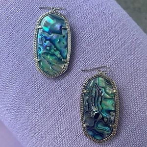 Kendra Scott Elle Gold Drop Earrings in Abalone Shell.  Like new. Only worn once